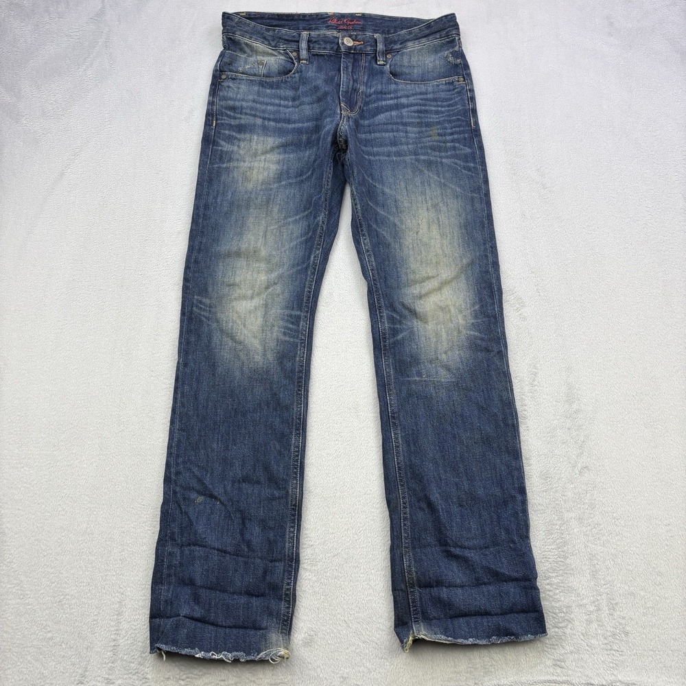 Robert Graham Jeans Mens 30x32 Blue Denim Classic Yates Faded Whisker Zip Fly